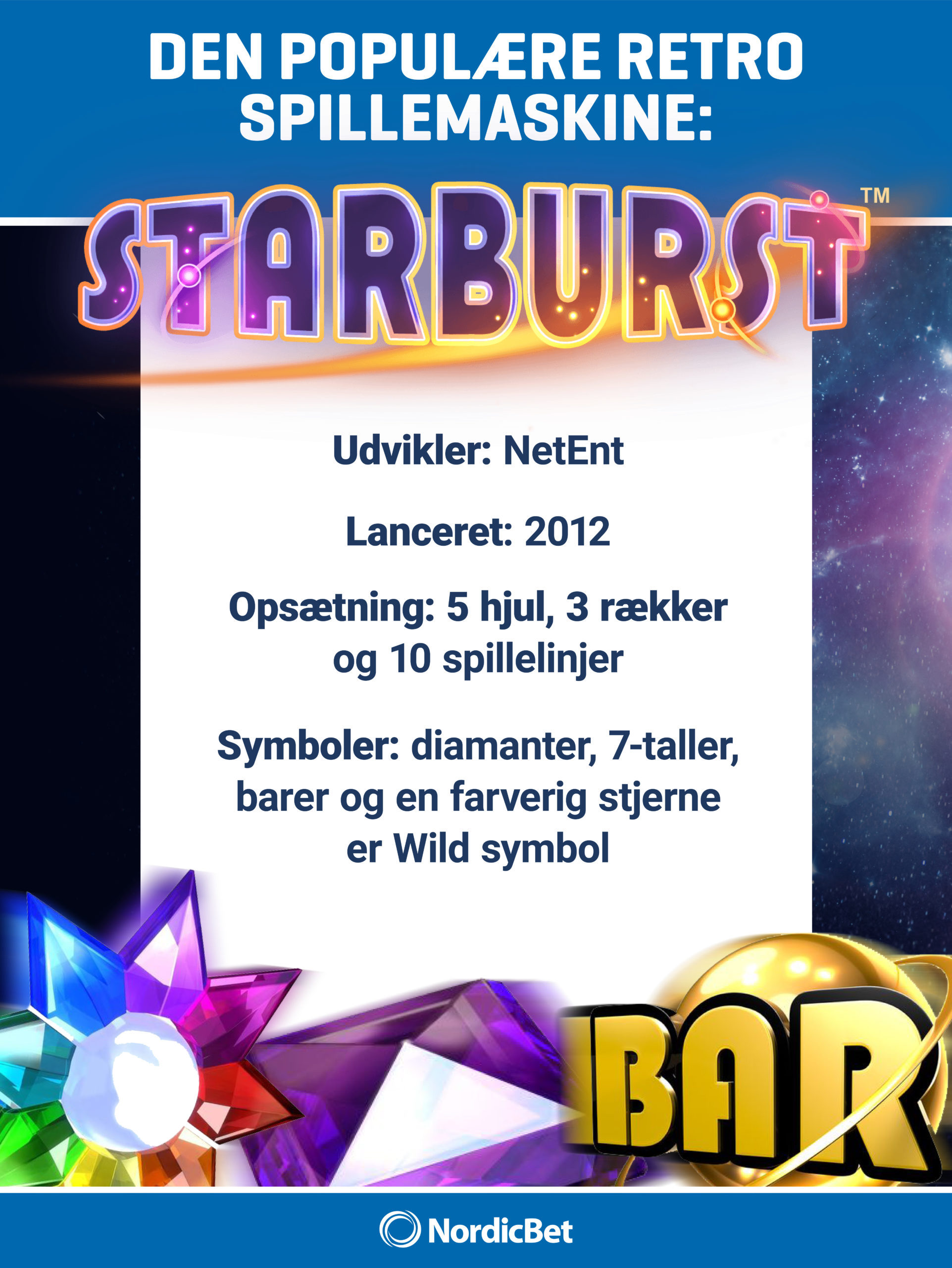 NordicBet Casino - spil Starburst hos os. NordicBet Casino guide.